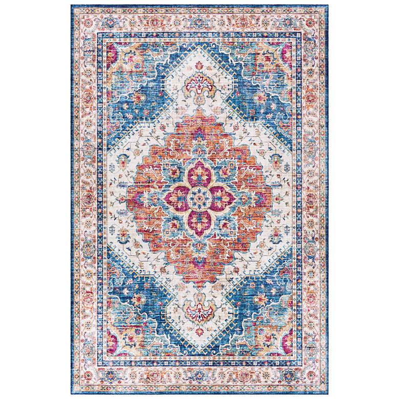 Image 1 Surya Iris IRS-2319 5'x7'6" Blue and Burnt Orange Area Rug