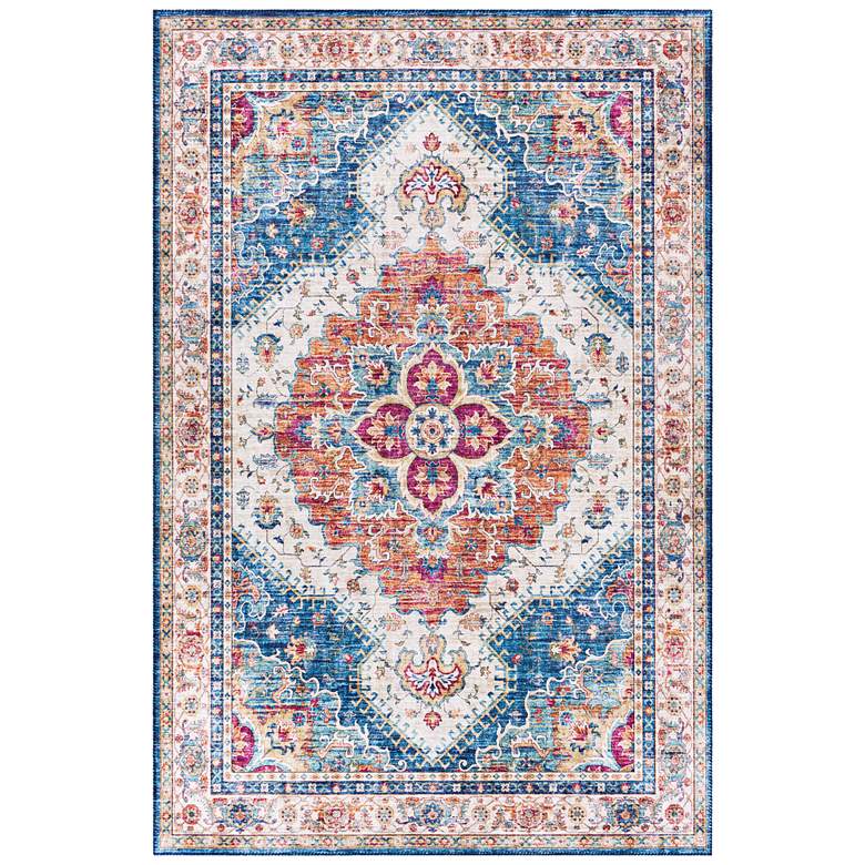 Image 1 Surya Iris IRS-2319 5&#39;x7&#39;6 inch Blue and Burnt Orange Area Rug