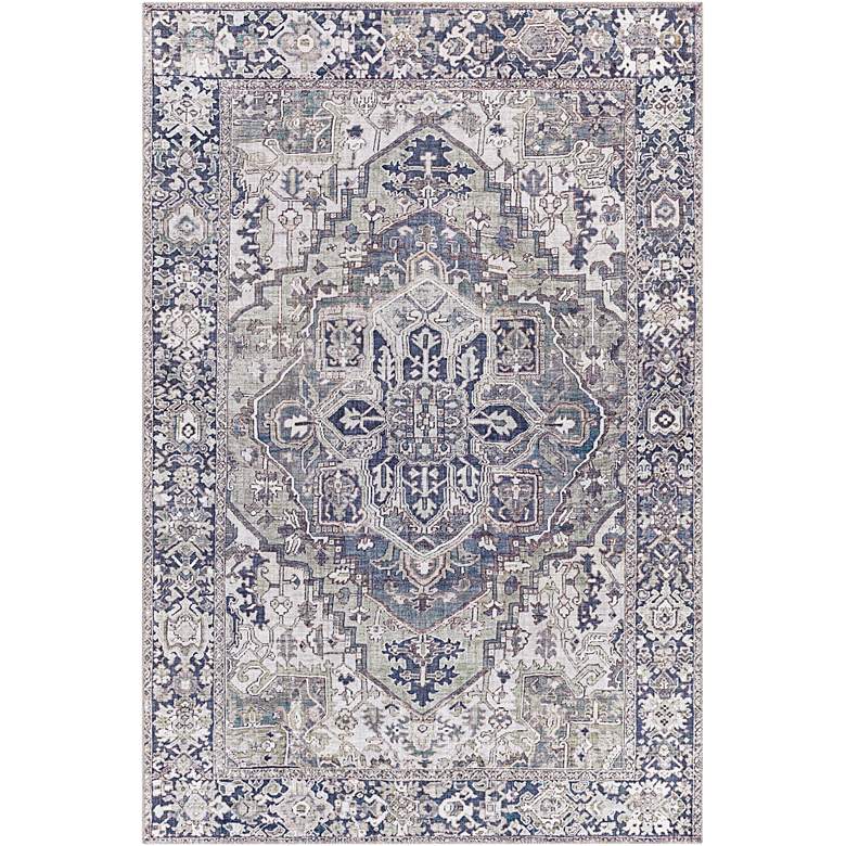 Image 2 Surya Iris IRS-2359 5'x7'6" Charcoal and Cream Area Rug