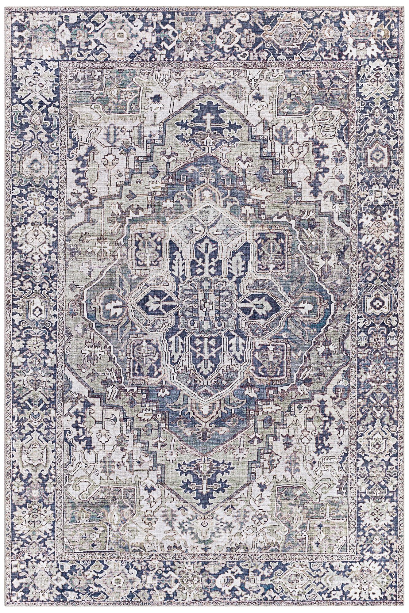 Thumbnail2 of Surya Iris IRS-2359 7'6"x9'6" Charcoal and Cream Area Rug