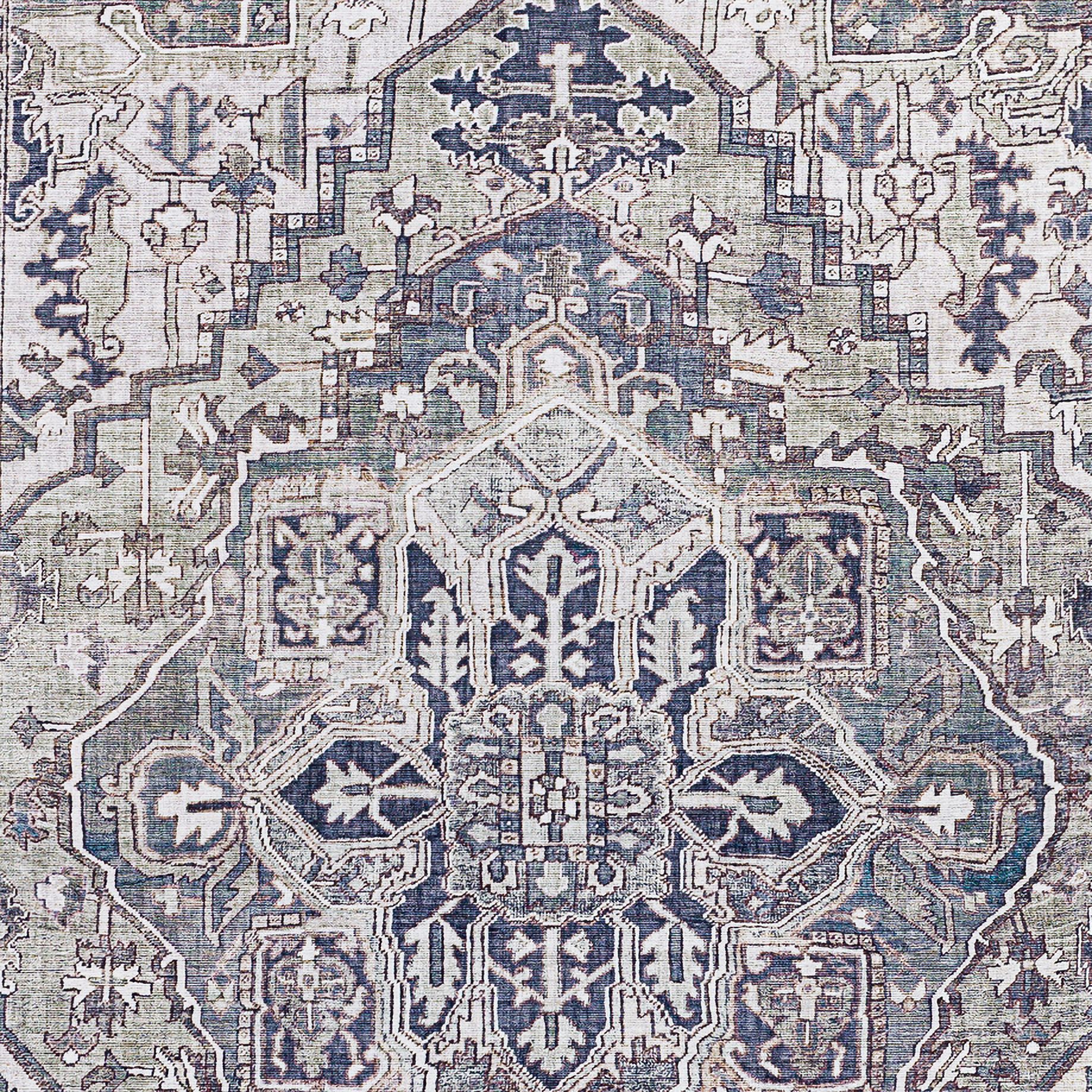Thumbnail3 of Surya Iris IRS-2359 7'6"x9'6" Charcoal and Cream Area Rug more views