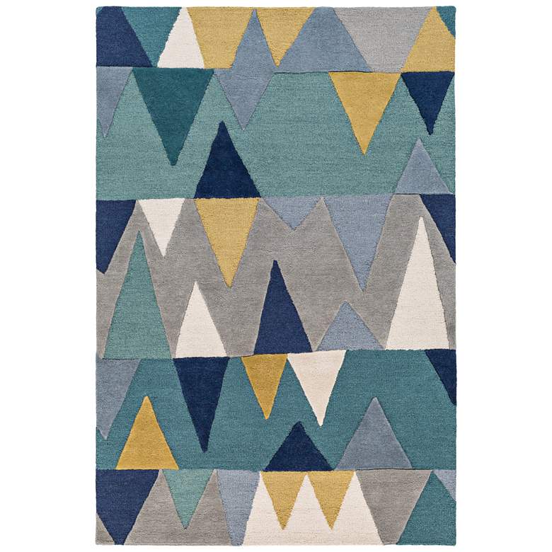 Image 2 Surya Kennedy KDY-3012 5'x8' Bright Blue and Gray Area Rug