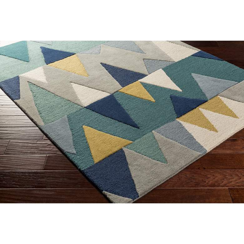 Image 3 Surya Kennedy KDY-3012 5'x8' Bright Blue and Gray Area Rug more views
