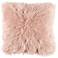 Surya Kharaa Blush Faux Fur 22" Square Decorative Pillow