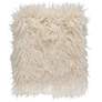 Surya Kharaa Cream Faux Fur Decorative Throw Blanket