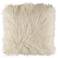 Surya Kharaa White Faux Fur 22" Square Decorative Pillow