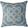 Surya Light Blue and Gray 18" Square Decorative Pillow