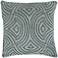 Surya Linen and Beads Dark Gray 18" Square Throw Pillow