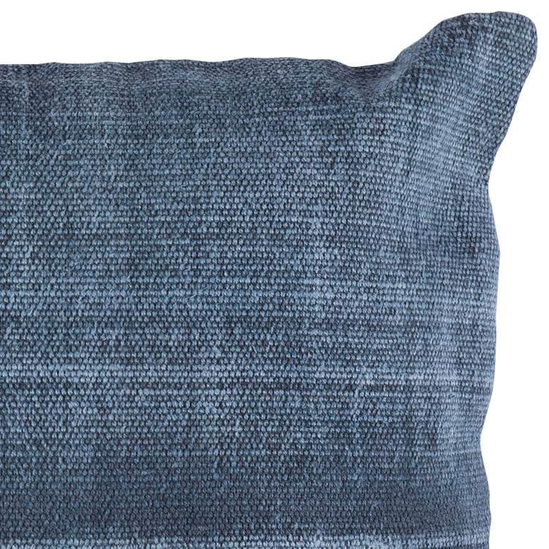 Image 2 Surya Lola Pale Blue Cream Navy 20" Square Decorative Pillow more views