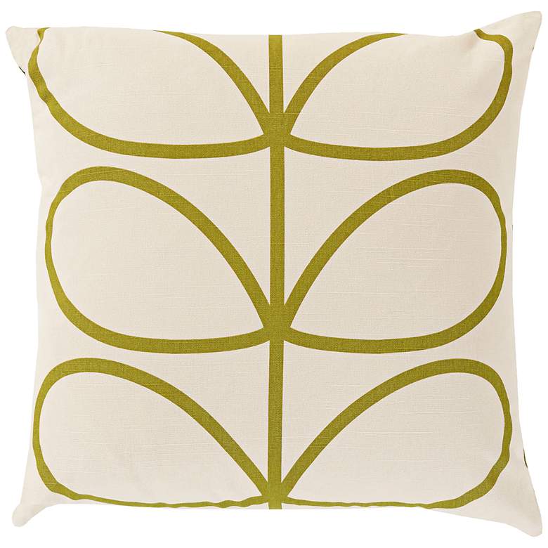 Image 1 Surya Long Line Leaf Green 18 inch Square Throw Pillow