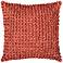 Surya Looped 18" Square Clay Red Throw Pillow