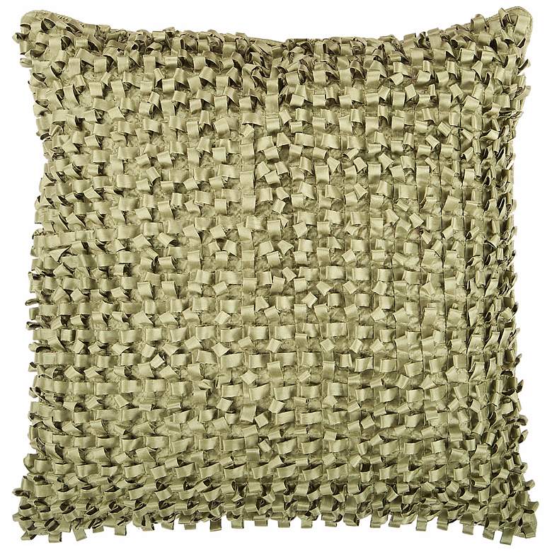 Image 1 Surya Looped 18 inch Square Fern Green Throw Pillow