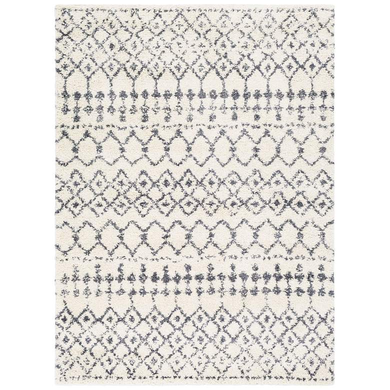 Image 2 Surya Maroc Shag MRS-2310 5'x8' Gray and White Area Rug