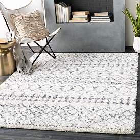 Image1 of Surya Maroc Shag MRS-2310 5'x8' Gray and White Area Rug