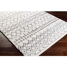 Image3 of Surya Maroc Shag MRS-2310 5'x8' Gray and White Area Rug more views