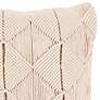 Surya Migramah Cream Cotton 18" Square Decorative Pillow