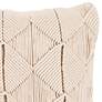 Surya Migramah Cream Cotton 20" Square Decorative Pillow