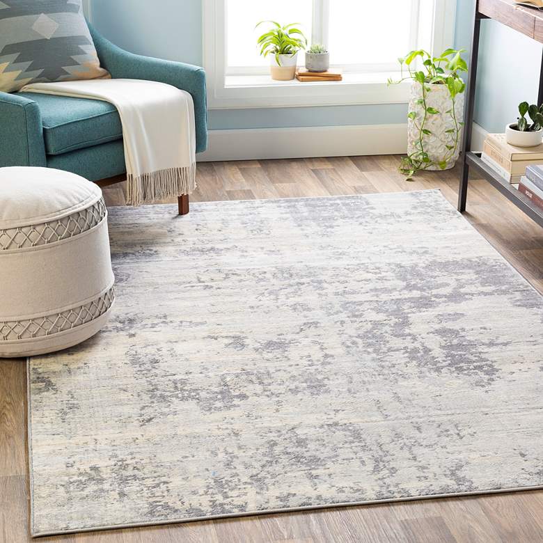 Image 2 Surya Monaco MOC-2311 5&#39;x8&#39; Silver Gray and Cream Area Rug