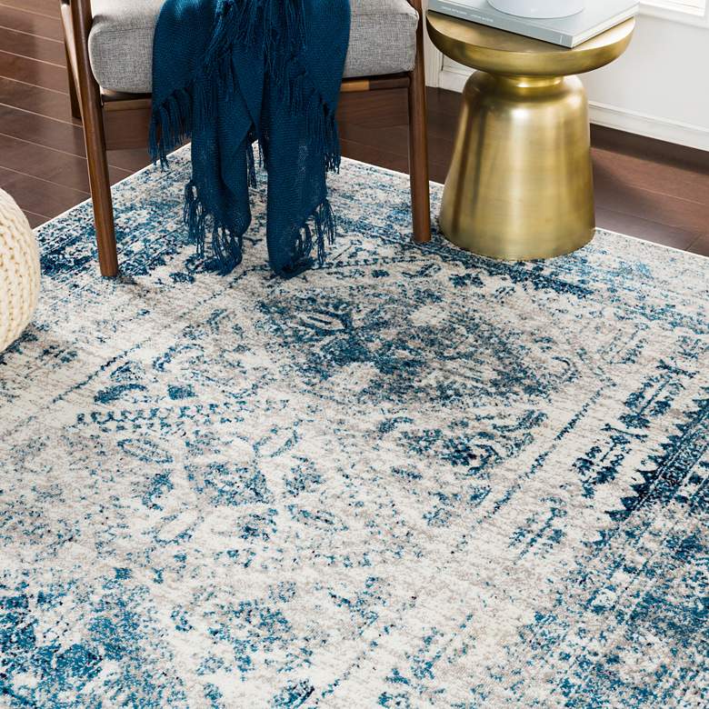 Image 1 Surya Monte Carlo MNC-2313 5&#39;x8&#39; Blue and White Area Rug