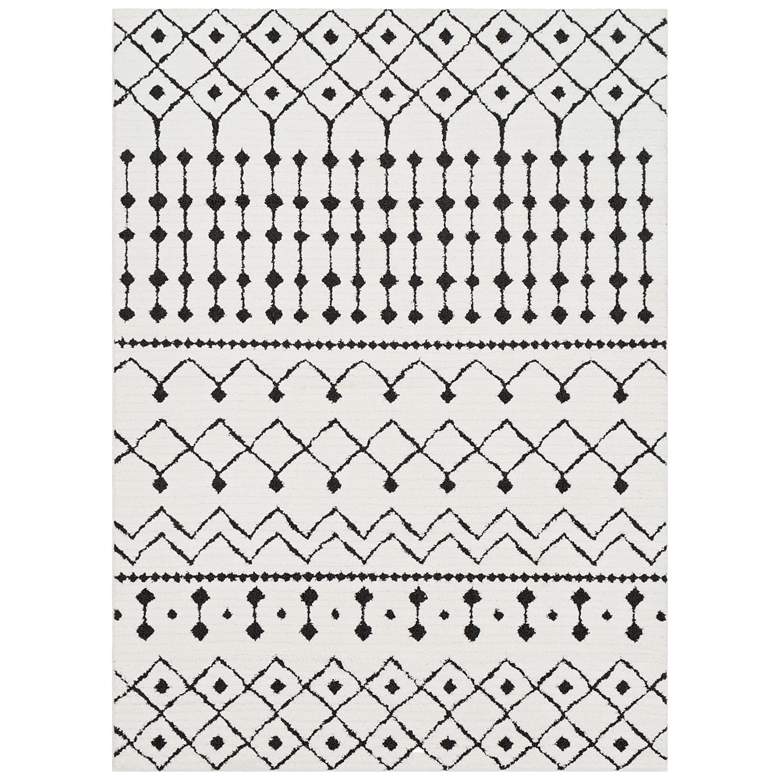 Image 2 Surya Moroccan Shag MCS-2309 5&#39;x8&#39; Black and White Area Rug