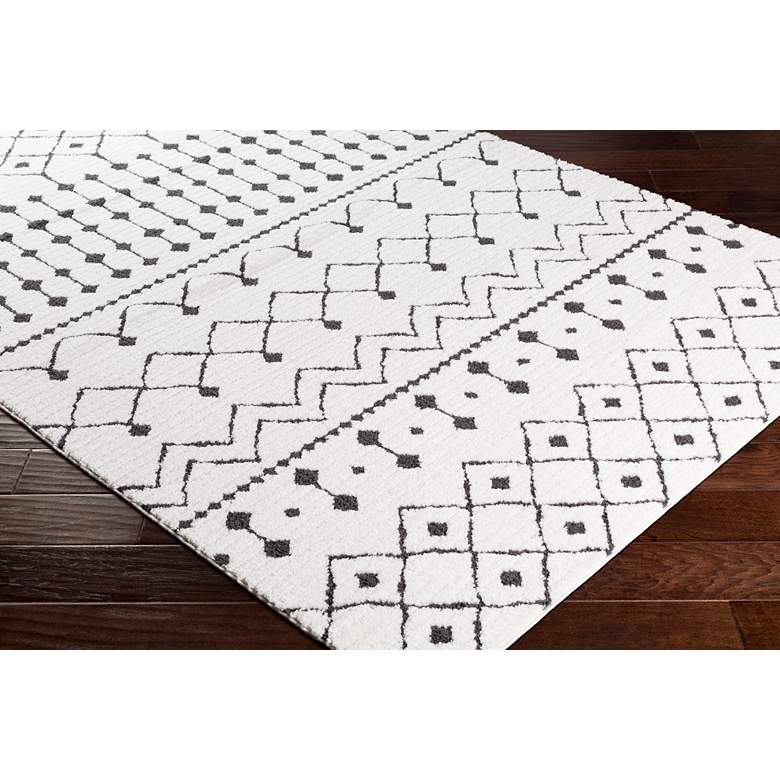 Image 3 Surya Moroccan Shag MCS-2309 5&#39;x8&#39; Black and White Area Rug more views