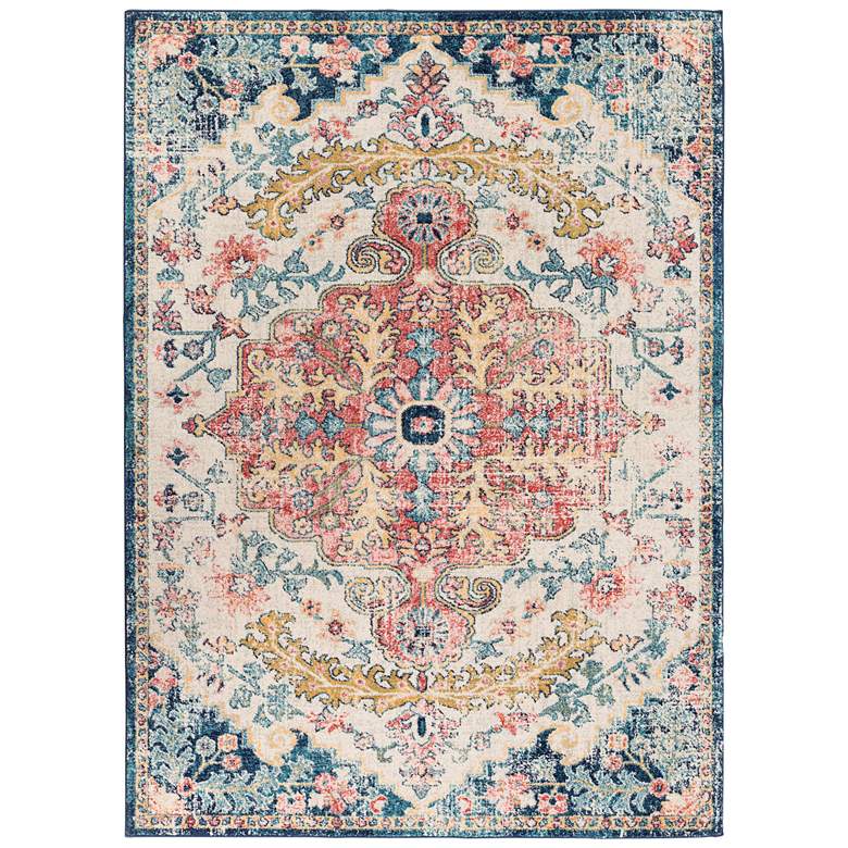 Image 2 Surya Murat MUT-2321 5'3"x7'3" Sky Blue and Garnet Area R