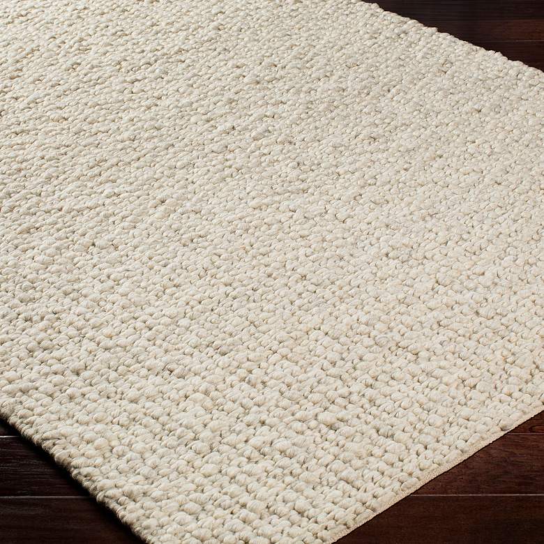 Image 2 Surya Neravan 5'x7'6" Cream and Charcoal Wool Area Rug more views