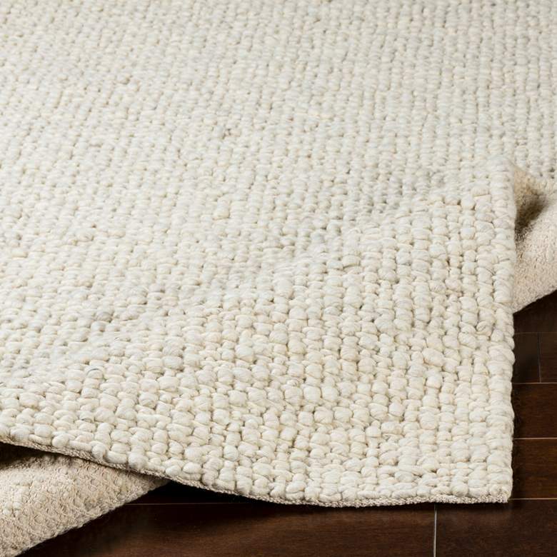 Image 4 Surya Neravan 5'x7'6" Cream and Charcoal Wool Area Rug more views