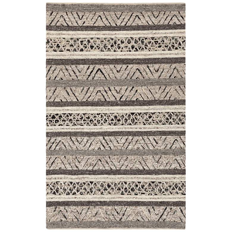 Image 1 Surya Nico 5&#39;x7&#39;6 inch Charcoal and Medium Gray Wool Area Rug