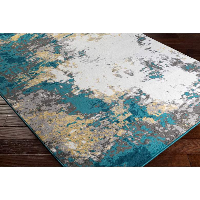 Image 3 Surya Pepin PEI-1012 5'x8' Bright Blue and Mustard Area Rug more views