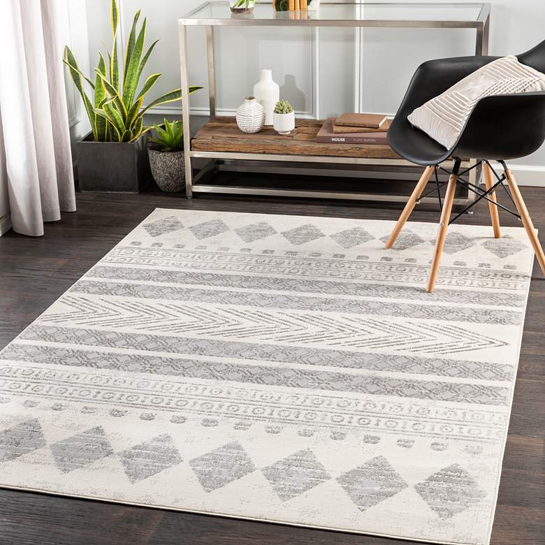 Image 1 Surya Pisa PSS-2306 5&#39;x7&#39; Medium Gray and Ivory Area Rug