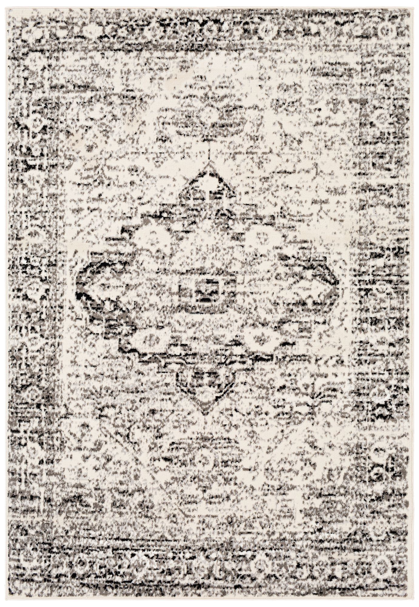 Surya Pisa PSS2307 Medium Gray and Black Area Rug 93R73 Lamps Plus