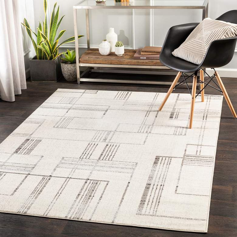 Image 1 Surya Pisa PSS-2308 5'x7' Medium Gray and Ivory Area Rug