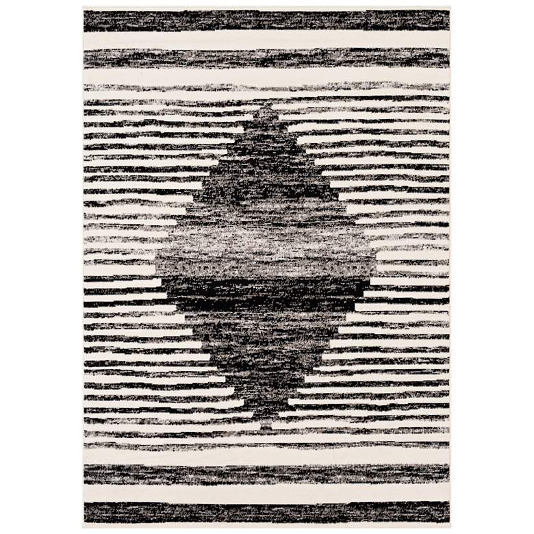 Image 2 Surya Pisa PSS-2312 5'x7' Black and Medium Gray Area Rug