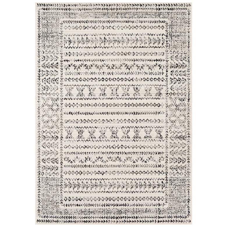 Image 2 Surya Pisa PSS-2313 5'x7' Medium Gray and Black Area Rug