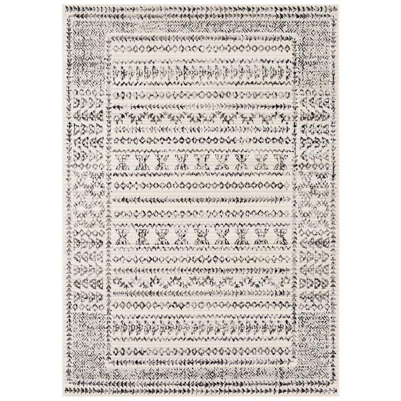 Image 2 Surya Pisa PSS-2313 5&#39;x7&#39; Medium Gray and Black Area Rug