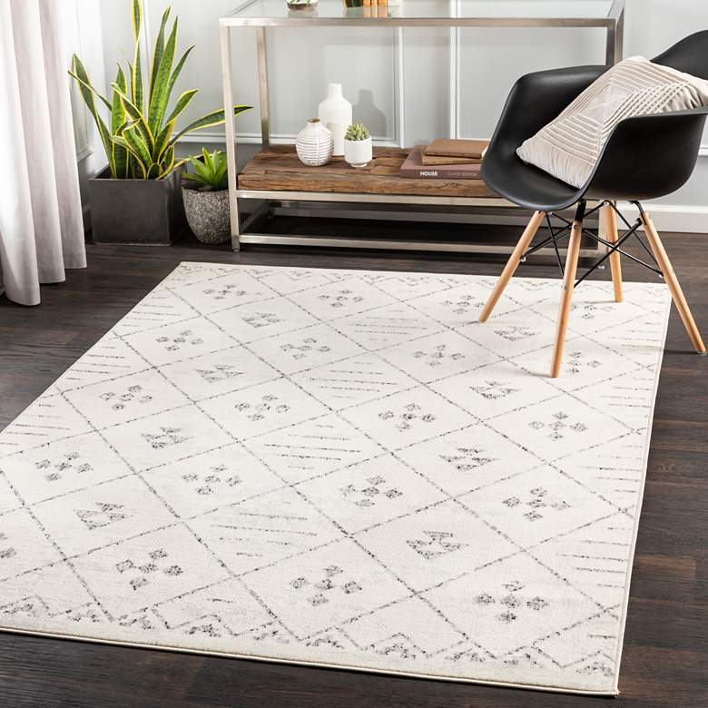 Image 1 Surya Pisa PSS-2317 5'x7' Medium Gray and Ivory Area Rug