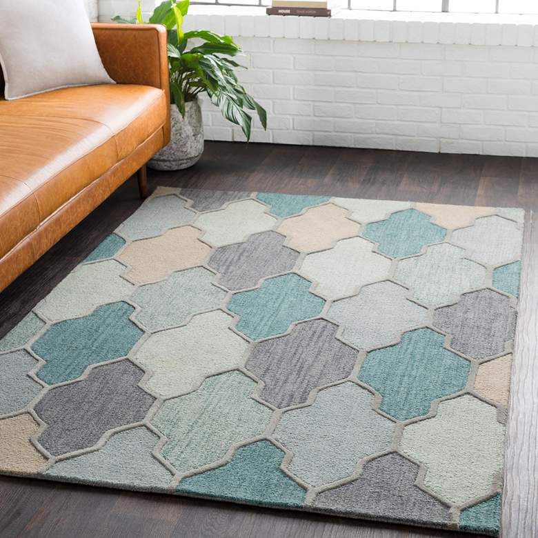 Image 1 Surya Pollack AWAH-2036 5'x7'6" Charcoal and Sage Rug
