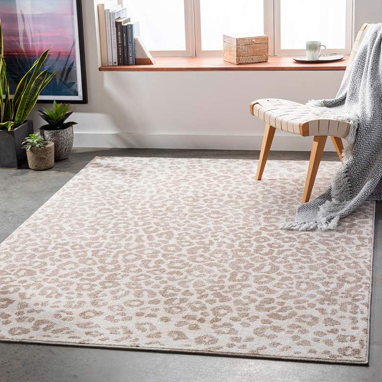 Image 1 Surya Positano PSN-2306 5'3"x7'3" Camel and White Area Ru