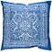 Surya Robyn Blue-White 18" Square Indoor-Outdoor Pillow