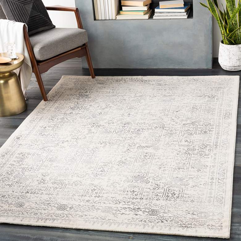 Image 2 Surya Roma ROM-2308 5'x8' Light Gray and Cream Area Rug