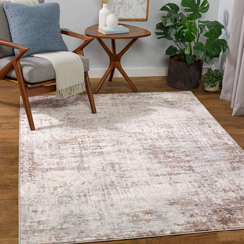 Image 1 Surya Roma ROM-2395 5'3"x7'1" Charcoal and Camel Area Rug