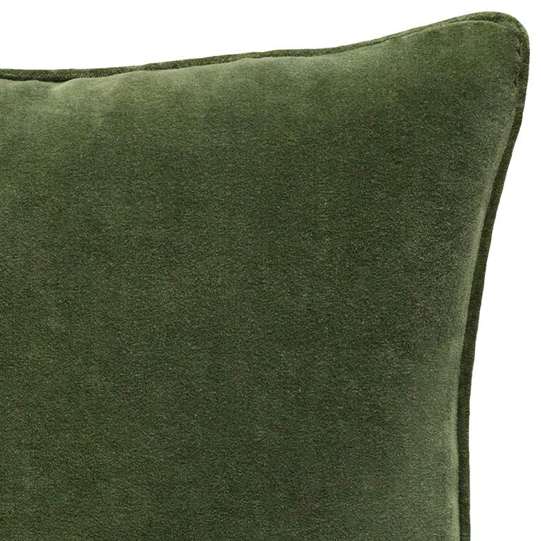 Image 2 Surya Safflower Grass Green 18 inch Square Decorative Pillow more views