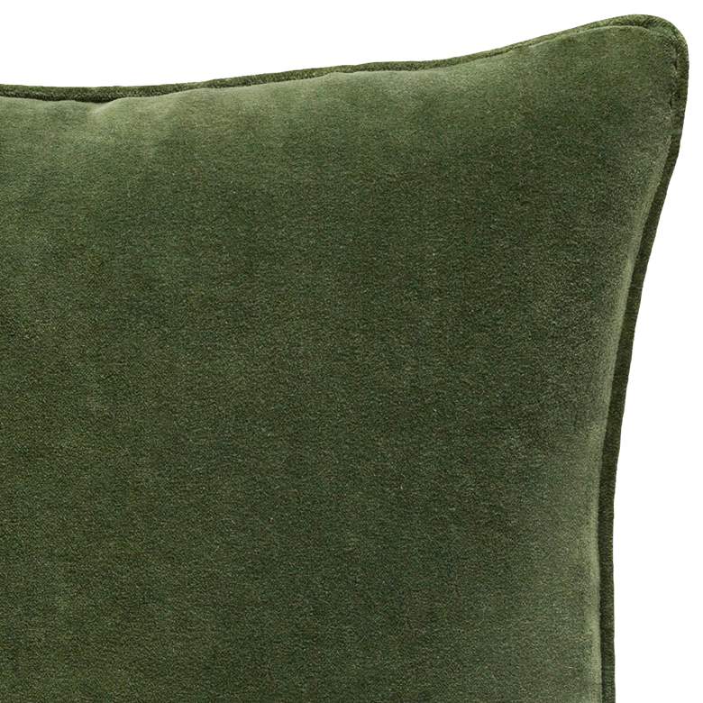 Image 2 Surya Safflower Grass Green 20" Square Decorative Pillow more views