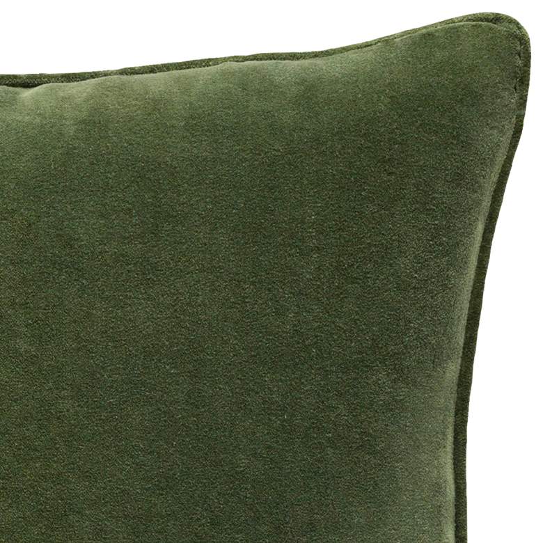 Image 2 Surya Safflower Grass Green 22" Square Decorative Pillow more views