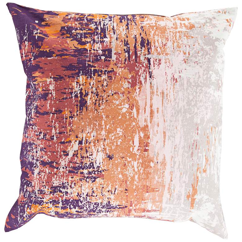 Image 1 Surya Serenade Orange and Red 20 inch Square Throw Pillow