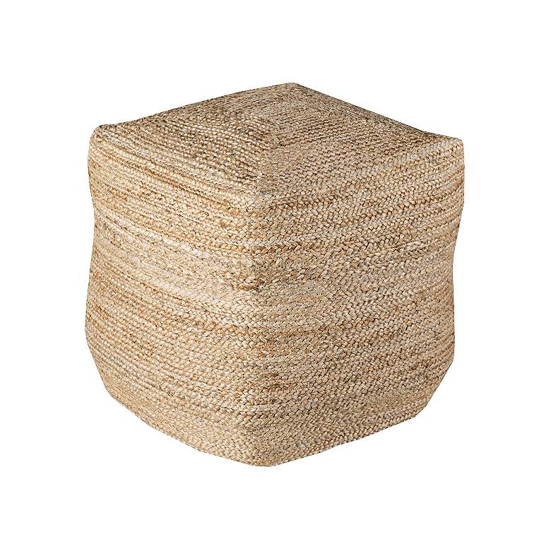 Image 1 Surya Sesame 18" Square Jute Pouf Ottoman