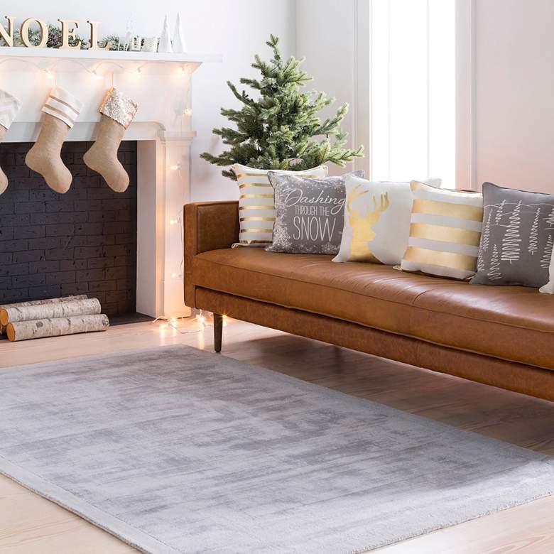 Image 1 Surya Silk Route AWSR-4036 5'x7'6" Light Gray Area Rug