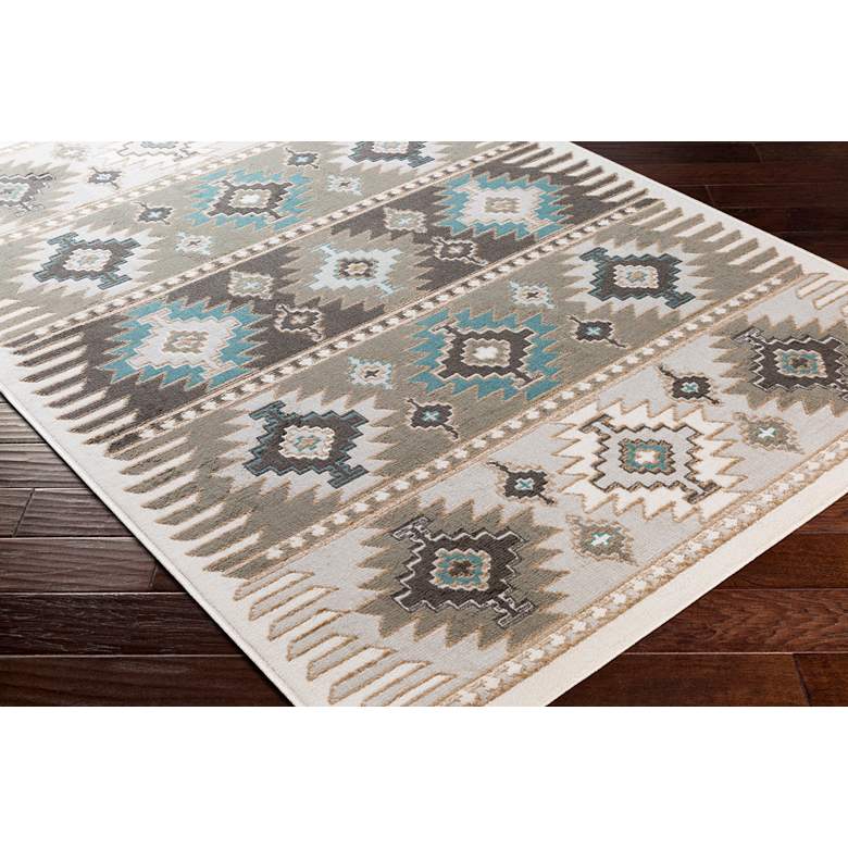 Image 3 Surya Skagen SKG-2304 2&#39;x2&#39;11 inch Gray and Teal Area Rug more views