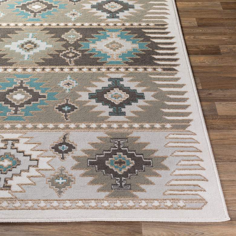 Image 5 Surya Skagen SKG-2304 2&#39;x2&#39;11 inch Gray and Teal Area Rug more views